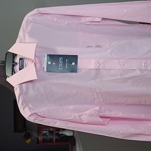 NWT CHAPS ESSENTIAL WRINKLE FREE REGULAR FIT DRESS SHIRT